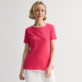 Petite Croft & Barrow® Essential Crewneck Tee