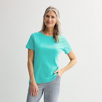 Petite Croft & Barrow® Essential Crewneck Tee