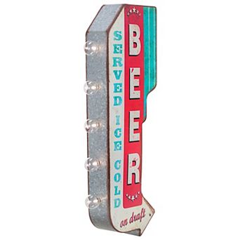 American Art Décor Beer on Draft LED Marquee Wall Decor