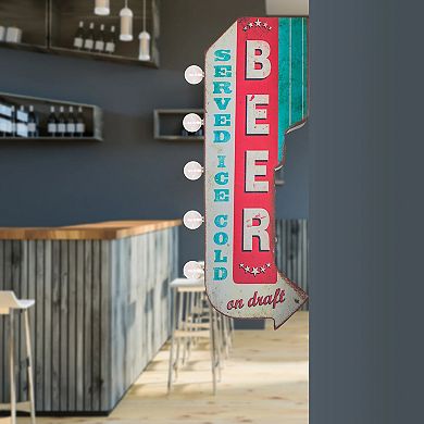 American Art Décor Beer on Draft LED Marquee Wall Decor