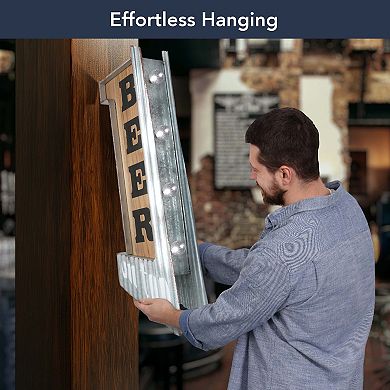 American Art Décor Beer on Tap LED Marquee Wall Decor