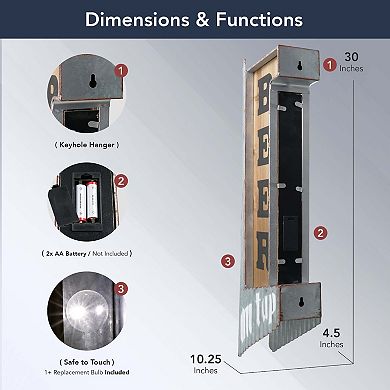 American Art Décor Beer on Tap LED Marquee Wall Decor