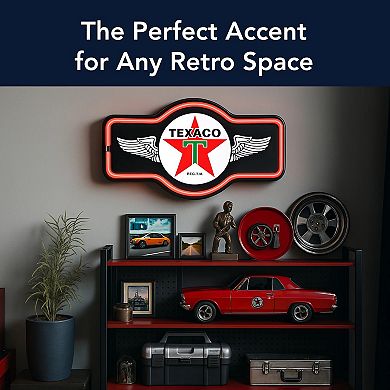 American Art Décor LED Neon Texaco Oil Wall Decor