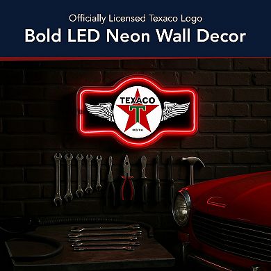 American Art Décor LED Neon Texaco Oil Wall Decor