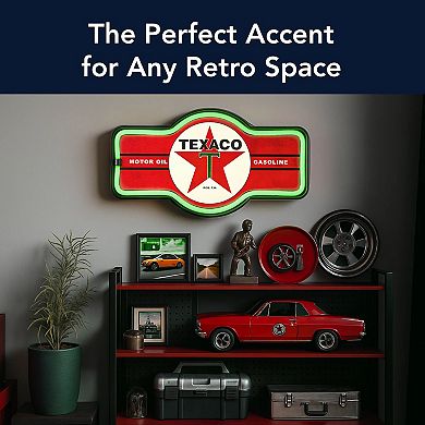 American Art Décor LED Neon Texaco Wall Decor