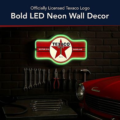 American Art Décor LED Neon Texaco Wall Decor