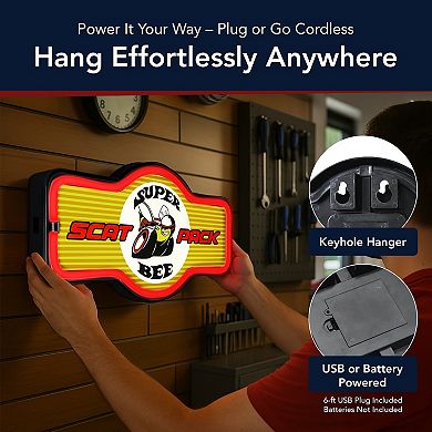 American Art Décor Dodge Super Bee LED Neon Rope Wall Decor