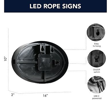 American Art Décor Bar Open 24 Hours LED Neon Wall Decor