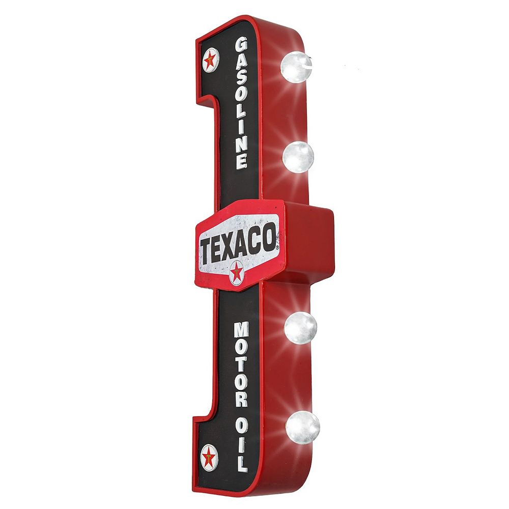 American Art Décor Vintage LED Marquee Wall Decor Texaco Gasoline Motor ...