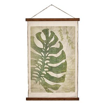 American Art Décor Leaf Wall Scroll Tapestry with Rope Wall Decor