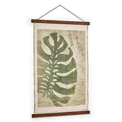 American Art Décor Leaf Wall Scroll Tapestry with Rope Wall Decor