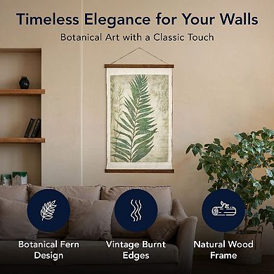 American Art Décor Leaf Wall Scroll Tapestry with Rope Wall Decor