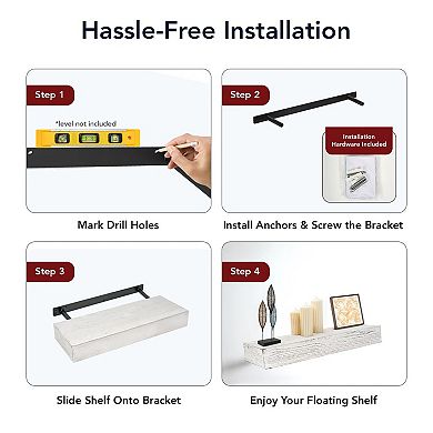 American Art Décor 2-pc. Floating Wall Shelves