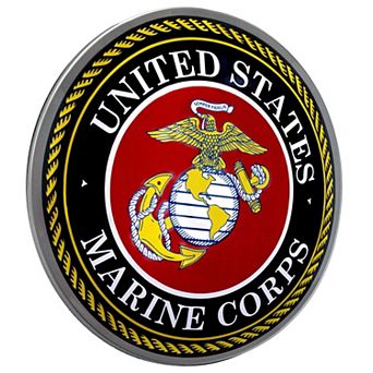 American Art Décor Dome Shaped USMC Metal Wall Art Sign Wall Decor
