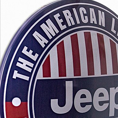 American Art Décor Dome Shaped Jeep 4x4 Metal Wall Art Sign Wall Decor