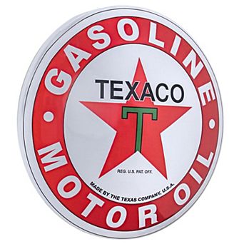 American Art Décor Texaco Dome Shaped Metal Wall Decor