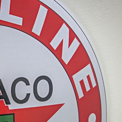 American Art Décor Texaco Dome Shaped Metal Wall Decor