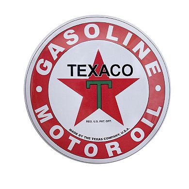 American Art Décor Texaco Dome Shaped Metal Wall Decor