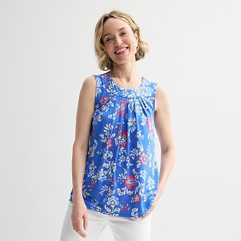 Women's Croft & Barrow® Pleated Tank Top