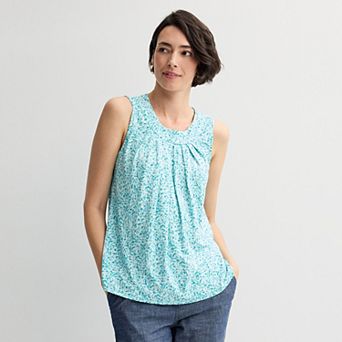 Women's Croft & Barrow® Pleated Tank Top