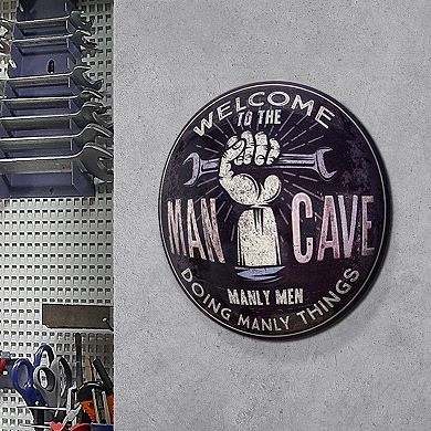 American Art Décor Welcome to the Man Cave Dome Wall Decor