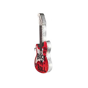 American Art Décor LED Double-Sided Rock n Roll Guitar Wall Decor