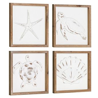 American Art Décor Marine Maties 4 pc Medallions Wall Art