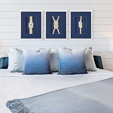 American Art Décor Naut Shore Framed Wall Decor Knots Set of 3