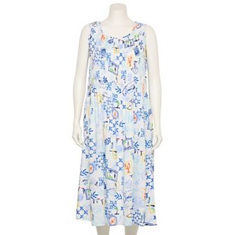 Plus Size Croft & Barrow® Smocked Midi Dress