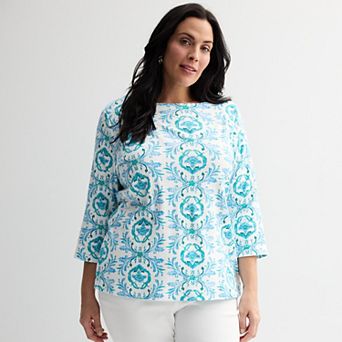 Plus Size Croft & Barrow® Boatneck Top