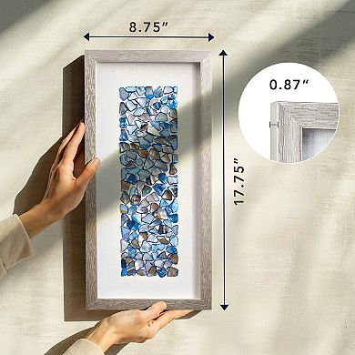 American Art Décor Coastal Seashell Framed Landscape Wall Art Set of 2