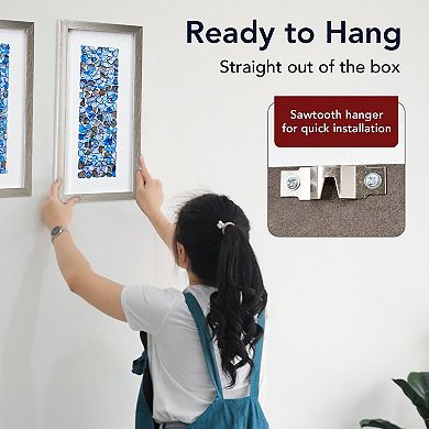 American Art Décor Coastal Seashell Framed Landscape Wall Art Set of 2