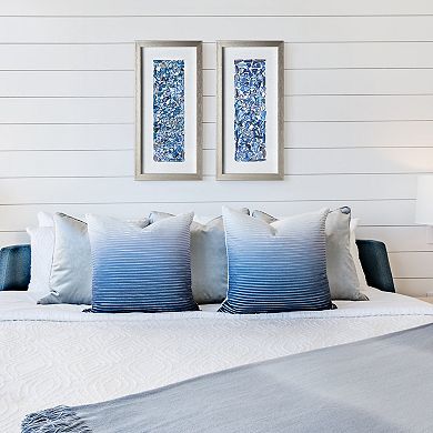 American Art Décor Coastal Seashell Framed Landscape Wall Art Set of 2