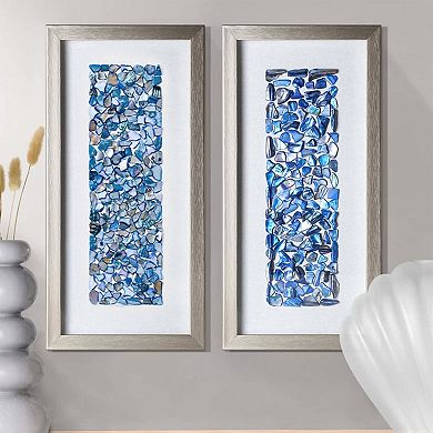 American Art Décor Coastal Seashell Framed Landscape Wall Art Set of 2