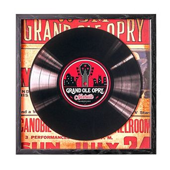American Art Décor Grand Ole Opry Bill Monroe Framed Vinyl Record