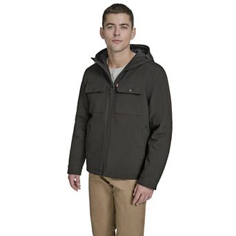 Men's Levi's® Soft Shell Quilt Lined Hooded Storm Coat