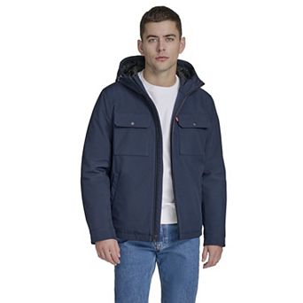Men's Levi's® Soft Shell Quilt Lined Hooded Storm Coat