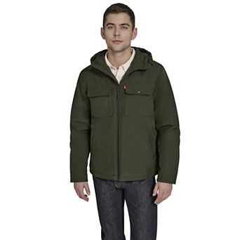 Men's Levi's® Soft Shell Quilt Lined Hooded Storm Coat
