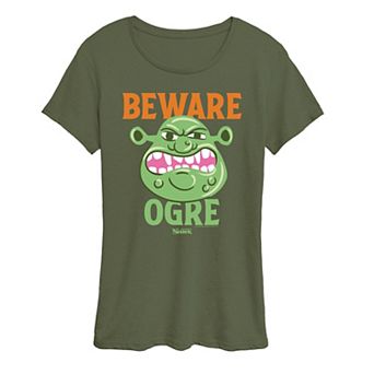 Women's Shrek Beware Ogre Graphic Tee