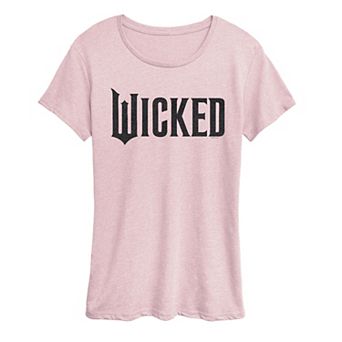 Women's Wicked Black Glitter Logo Graphic Tee