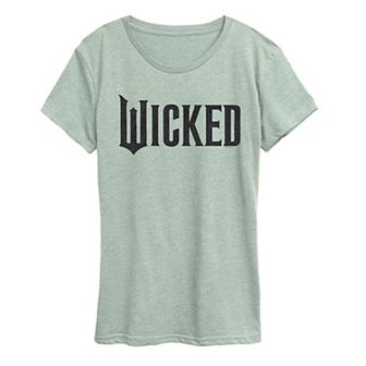 Women's Wicked Black Glitter Logo Graphic Tee