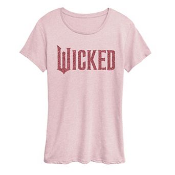 Women's Wicked Pink Glitter Logo Graphic Tee