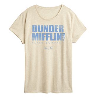 Women's The Office Dunder Mifflin Logo Vintage Graphic Tee
