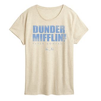 Women's The Office Dunder Mifflin Logo Vintage Graphic Tee