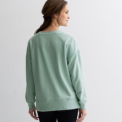 Women's Disney's Mickey Mouse & Friends Square Portraits Graphic French Terry Pullover