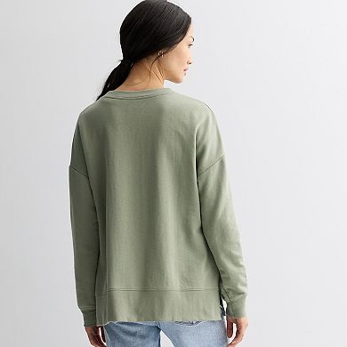 Women's Cat Grid Graphic French Terry Pullover