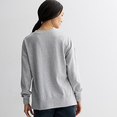 Women's Van Gogh Sunflowers Graphic French Terry Pullover