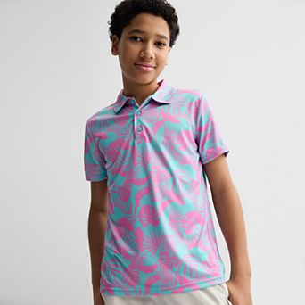 Boys 8-20 Tek Gear® Dry Tek Printed Polo in Regular & Husky