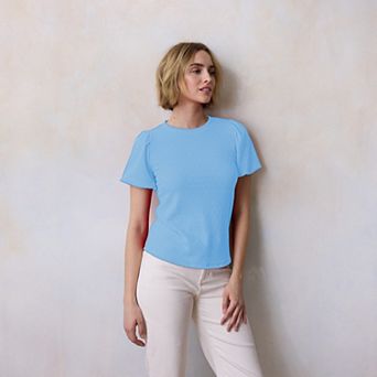 Petite LC Lauren Conrad Bubble Sleeve Tee
