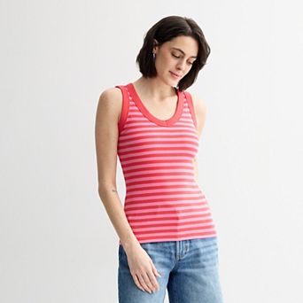 Petite Sonoma Goods For Life® Ribbed V-Neck Tank Top